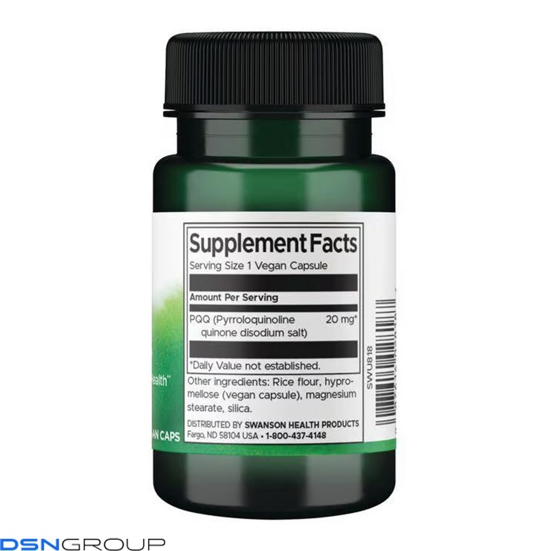 PQQ Pyrroloquinoline Quinone 20mg - 30 vcaps