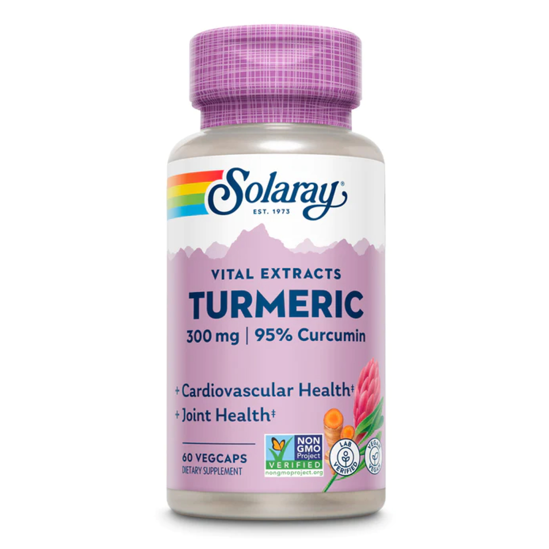 Екстракт кореня куркуми Solaray Turmeric Root Extract 300 мг, 60 капсул