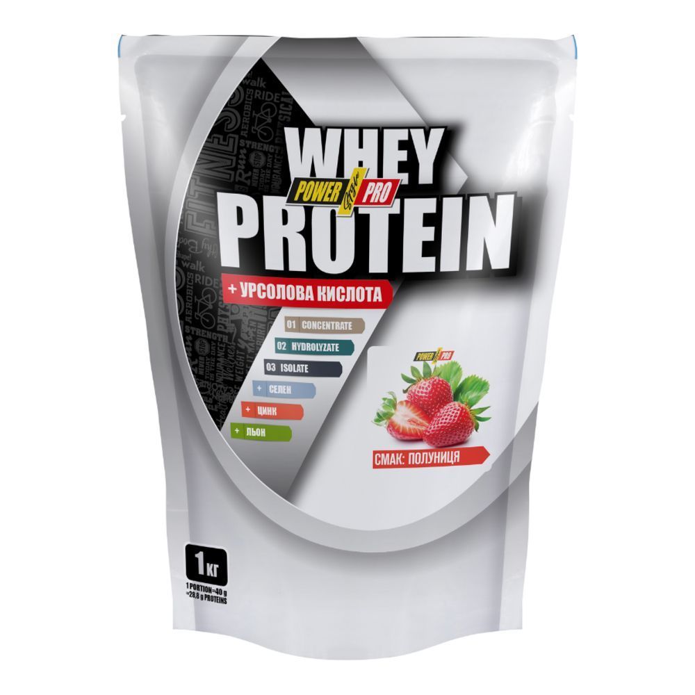 Whey Protein - 1000g Strawberry (Повреждена упаковка)