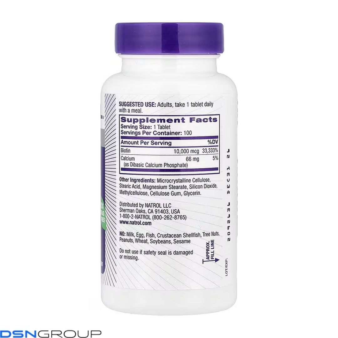 Biotin 10,000mcg - 100 tabs
