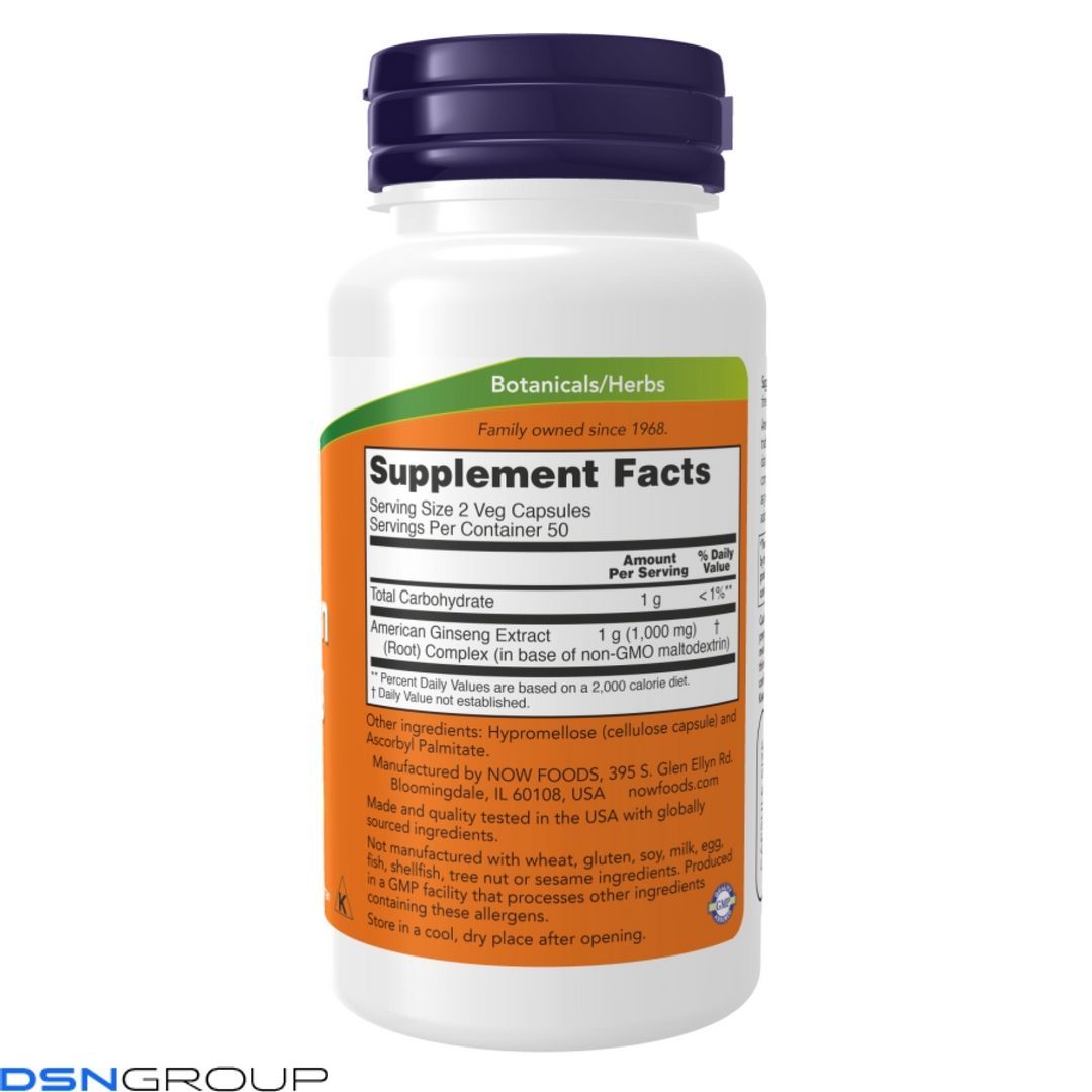American Ginseng 500mg - 100 vcaps