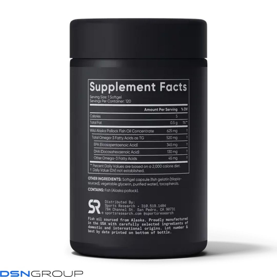 Omega-3 Fish Oil Alaska 625mg - 120 mini softgels