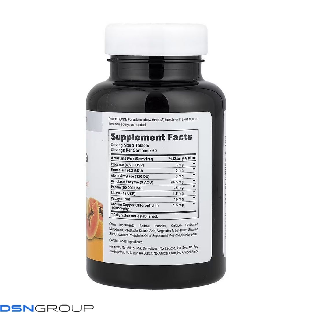 Super Papaya Enzyme Plus Chewable - 180 tabs