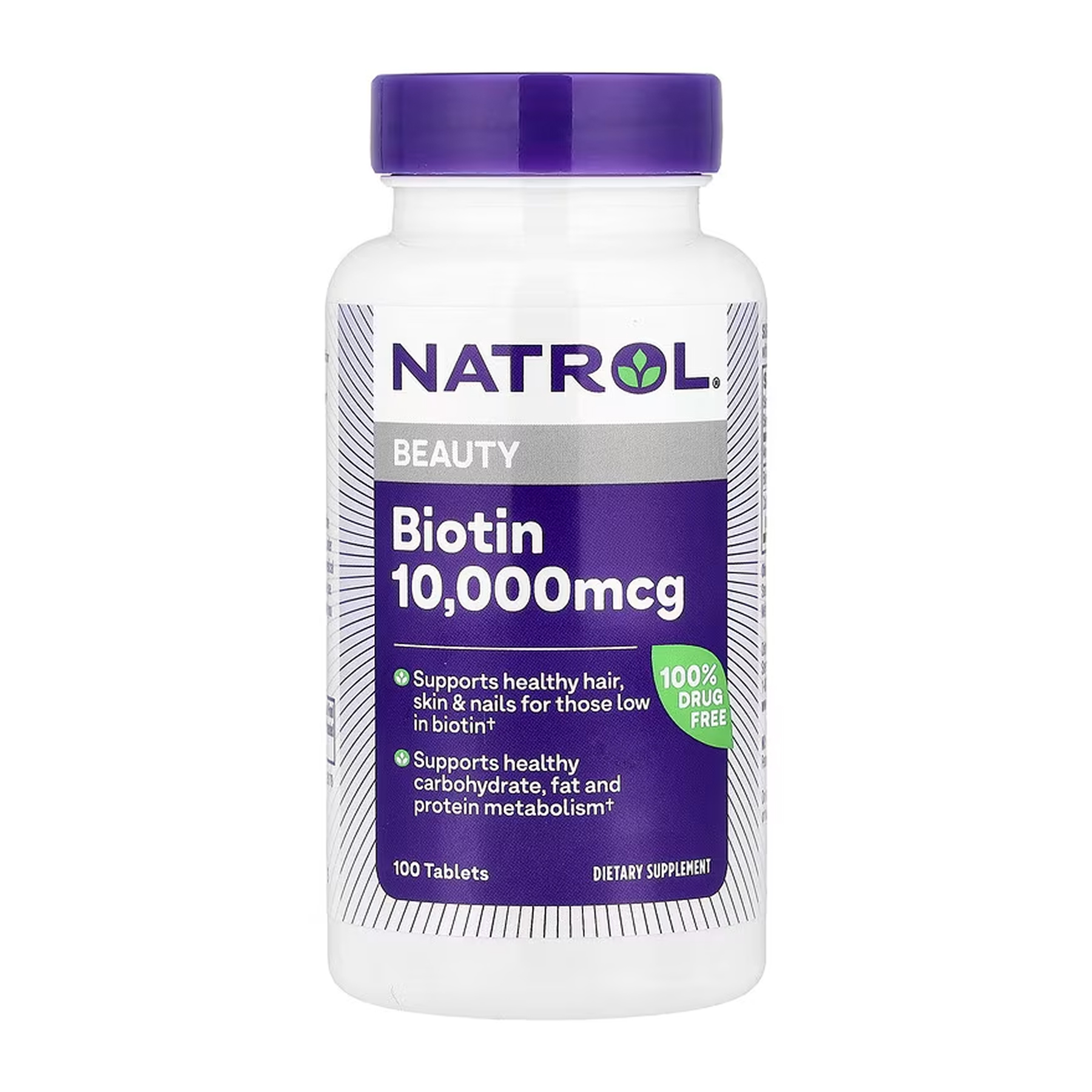 Біотин Natrol 10 000 мкг, 100 таблеток