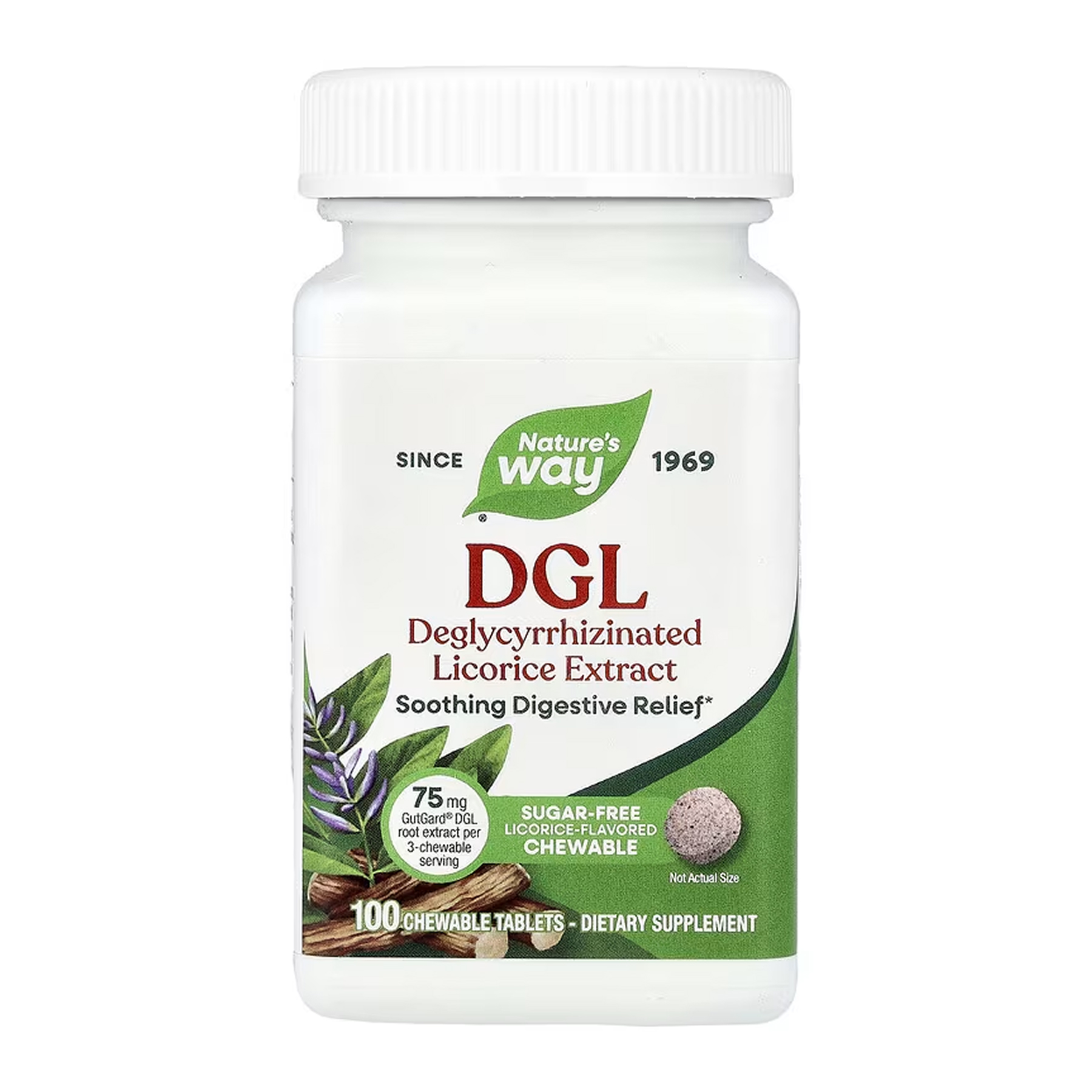 DGL Nature’s Way, жувальні таблетки без цукру