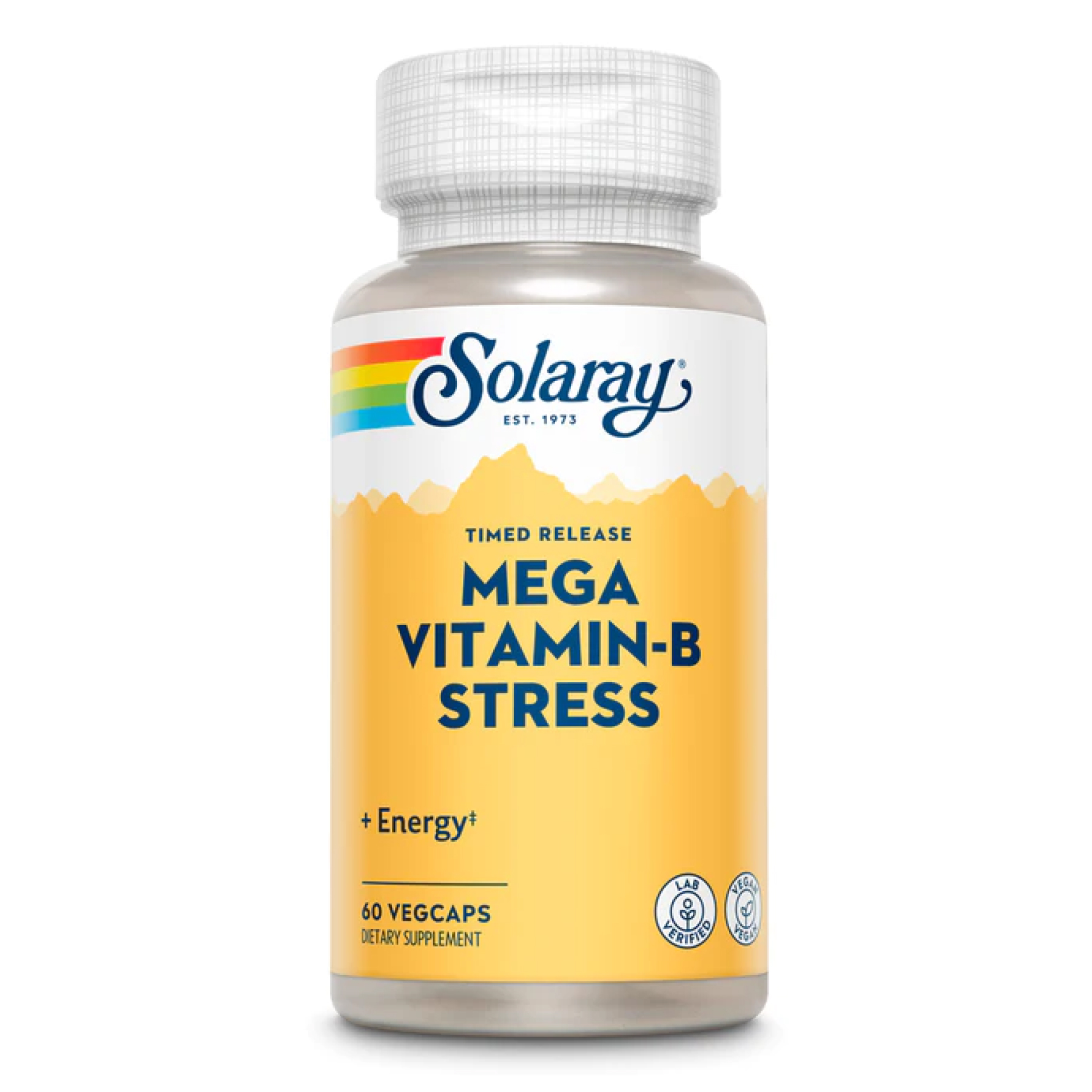 Solaray Mega Vitamin B-Stress, 60 вегетаріанських капсул
