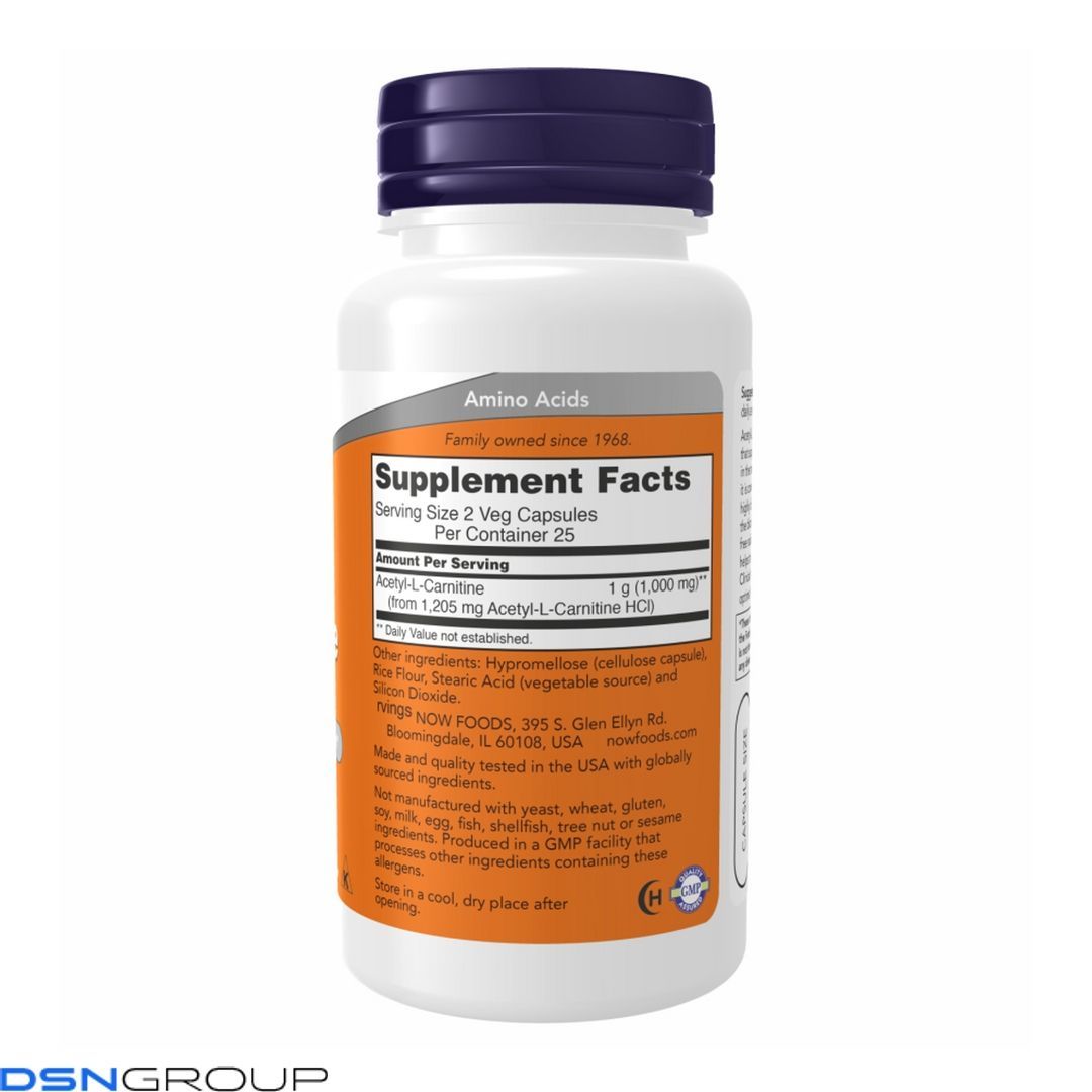 Acetyl L-Carnitine 500mg - 50 vcaps (Повреждена єтикетка)