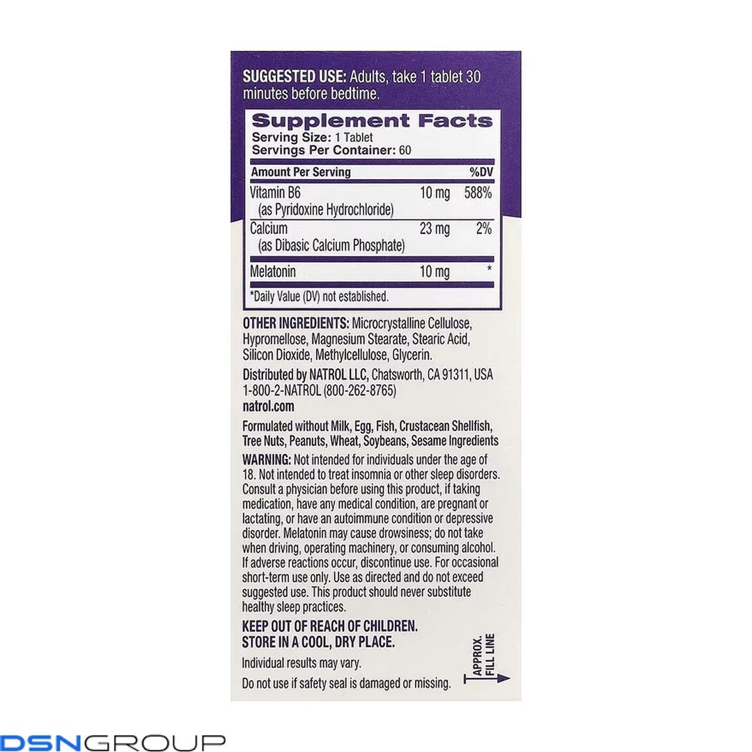 Time Release Melatonin 10mg - 60 tab