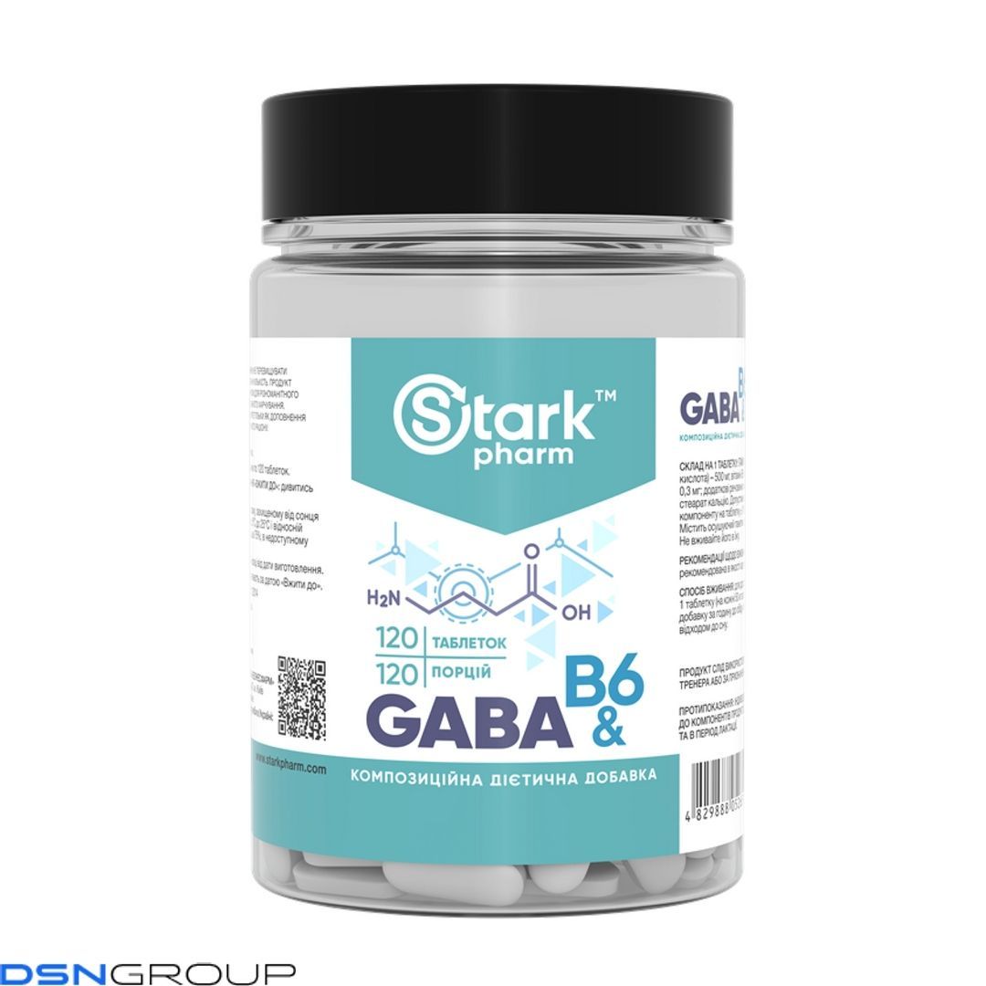GABA & B6 500mg - 120 tabs 2023-10-5490 фото GABA & B6 500mg - 120 tabs