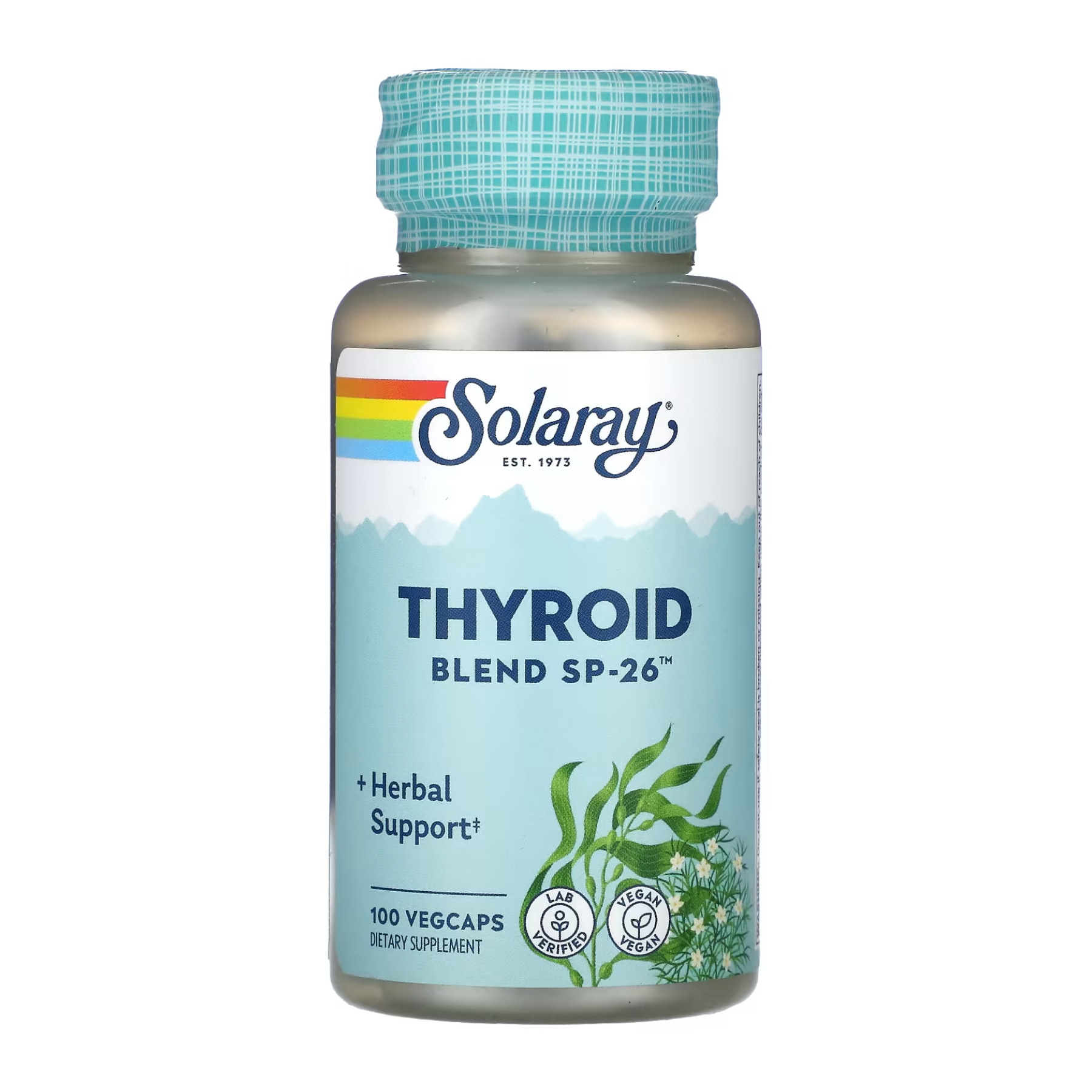 Solaray Thyroid Blend SP-26 100 капсул — рослинний комплекс для підтримки щитовидної залози