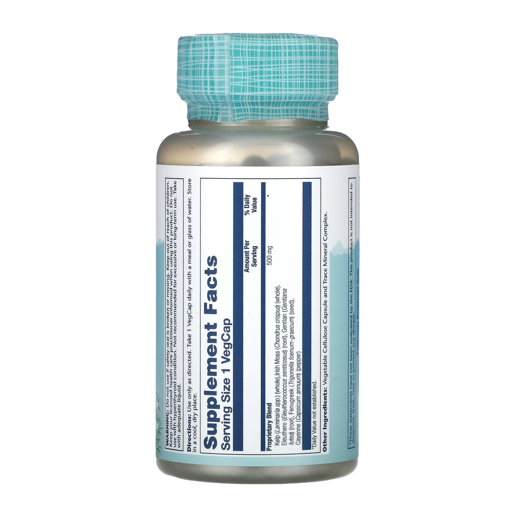 Solaray Thyroid Blend SP-26 100 капсул — рослинний комплекс для підтримки щитовидної залози
