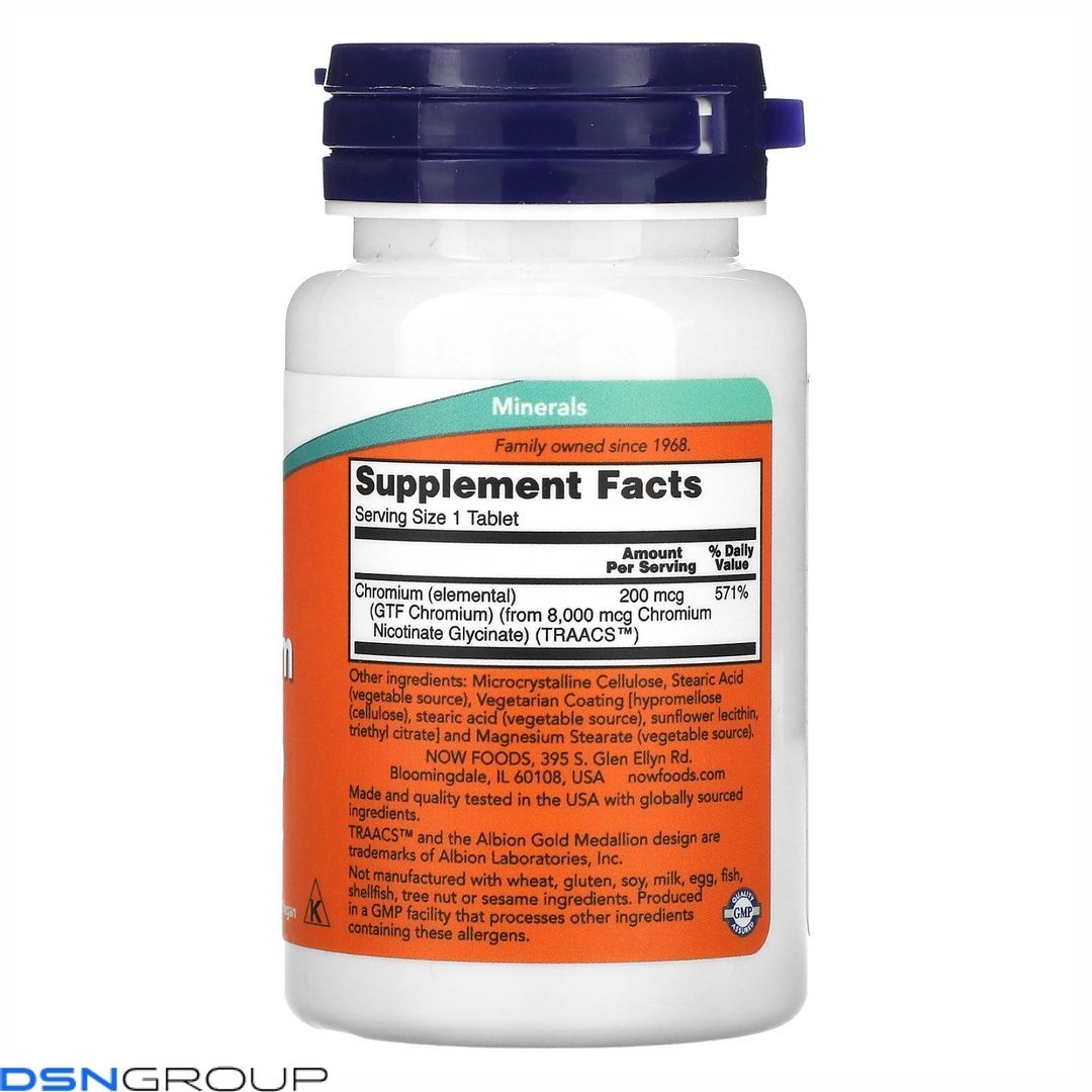 (12.02 Очікування) GTF Chromium 200mcg - 100 tabs