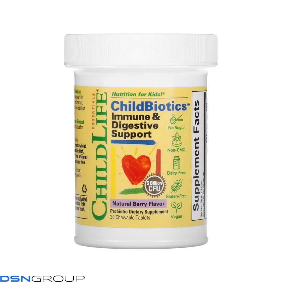 ChildBiotics Immune + Digestive Support - 30 Chewable tabs Natural Berry