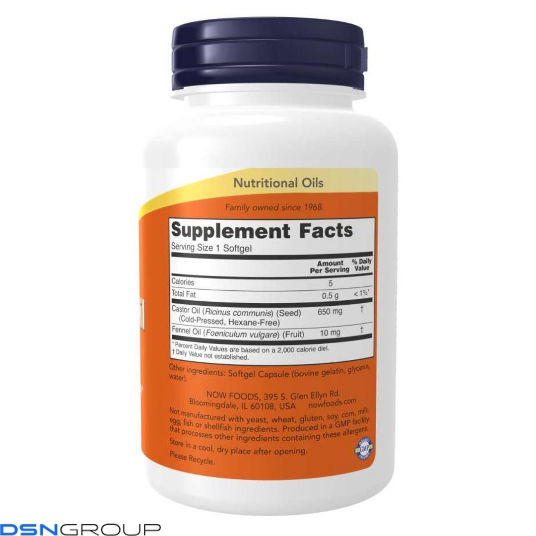 Castor Oil 650mg - 120 sgels