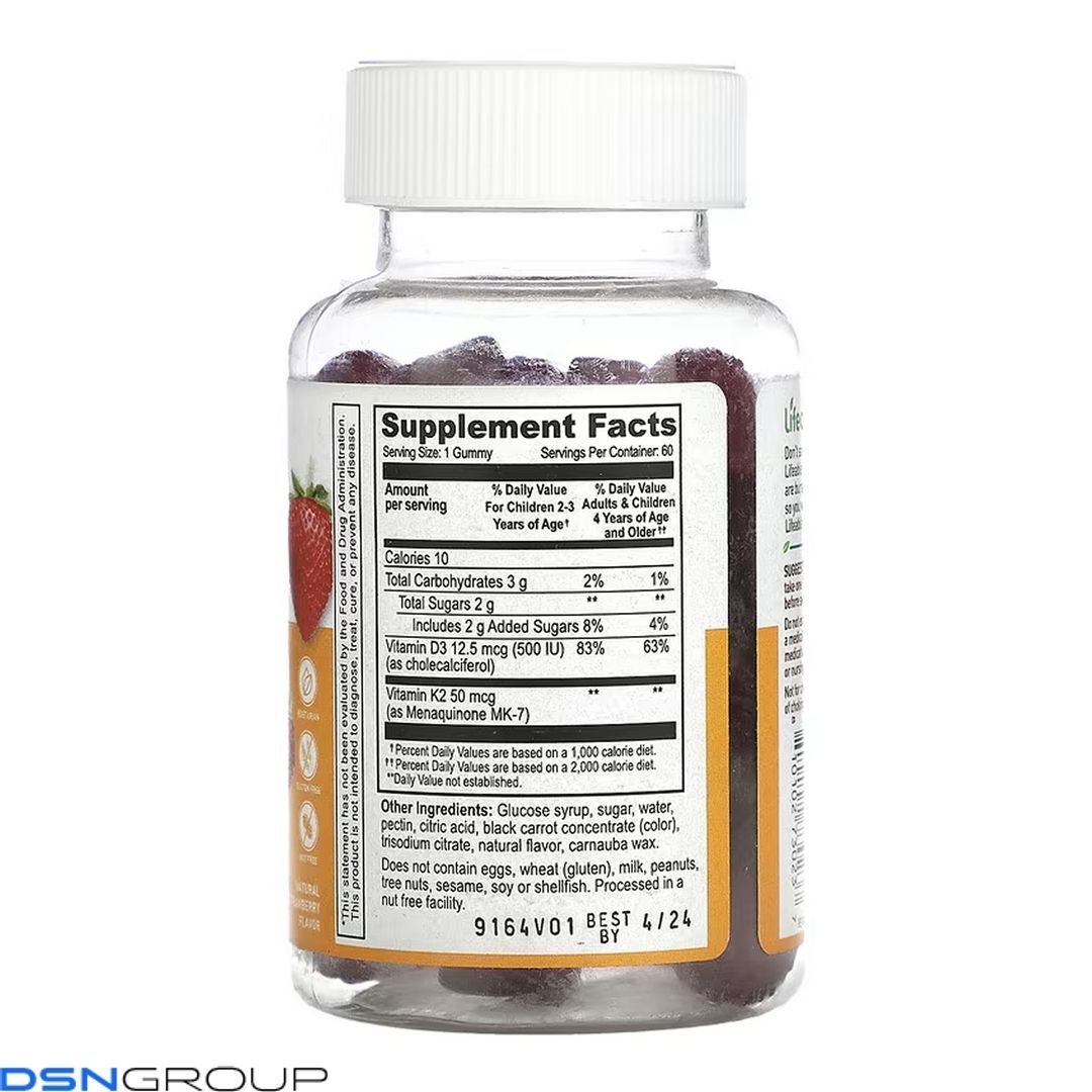 Vitamin D3 + K2 Kids - 60 gummies (Повреждена банка) 2023-10-7442 фото Vitamin D3 + K2 Kids - 60 gummies (Повреждена банка)