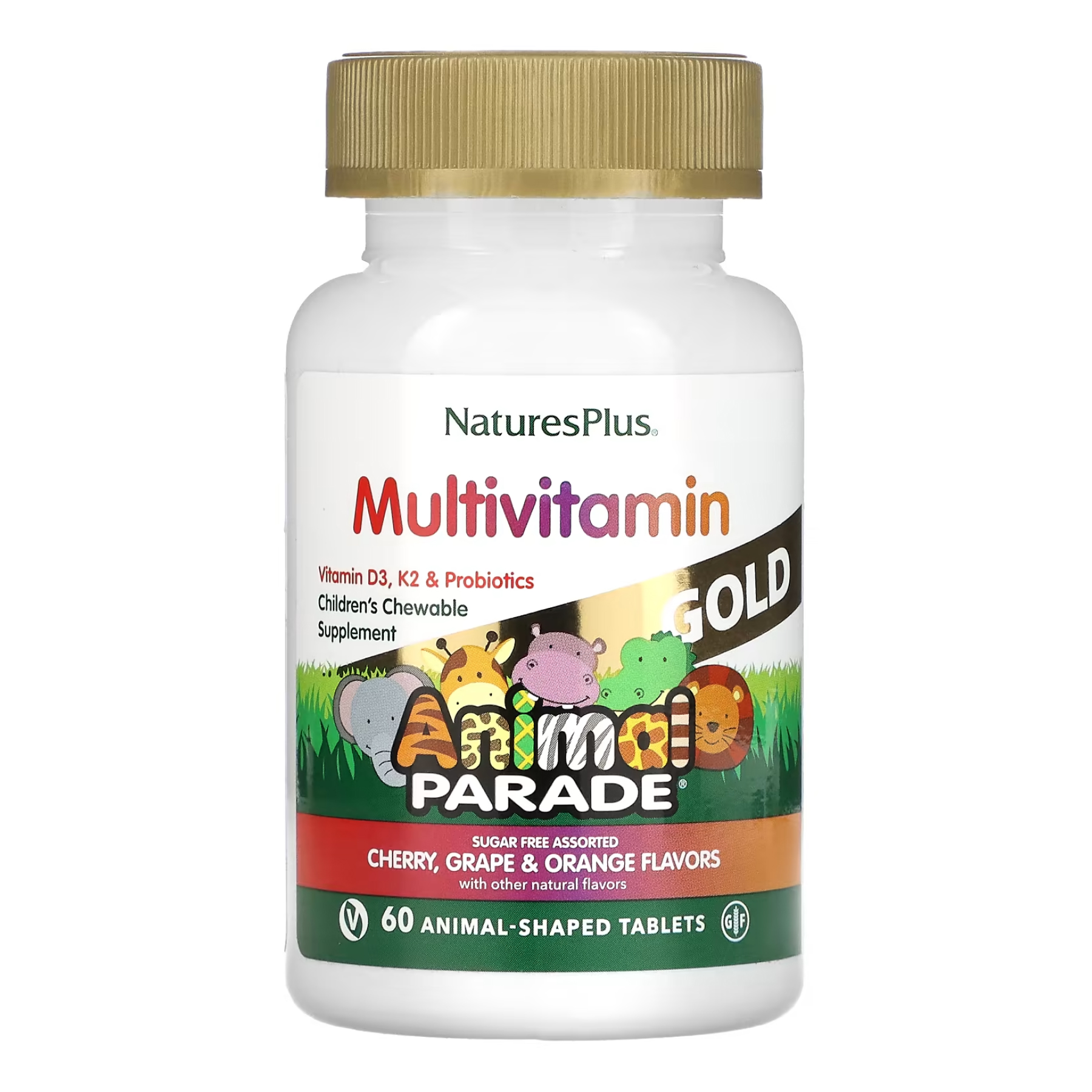 Дитячі мультивітаміни Nature's Plus Animal Parade Children's Gold, 60 жувальних таблеток