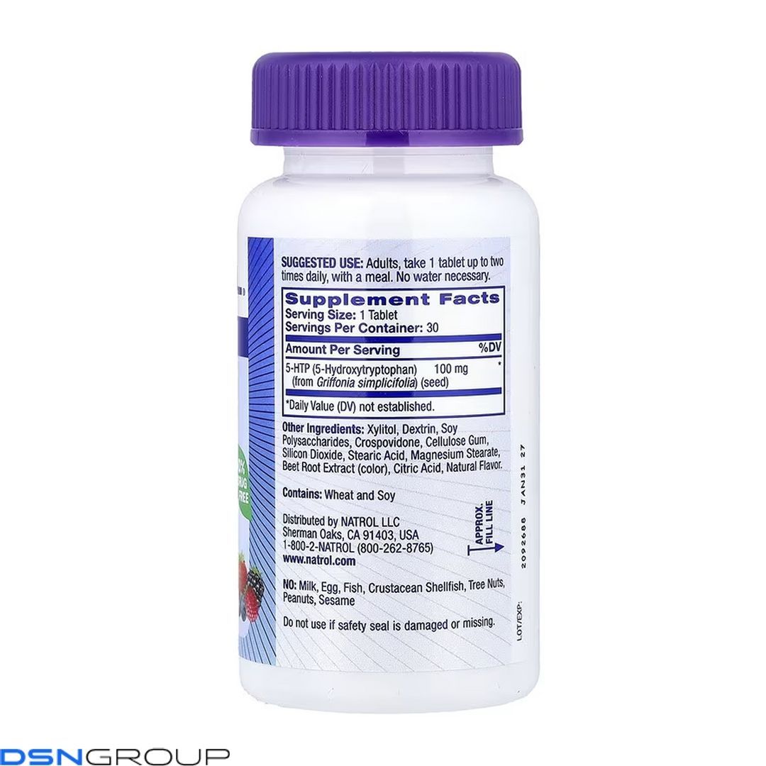 5-HTP 100mg Fast Dissolve - 30 tabs (Повреждена банка)