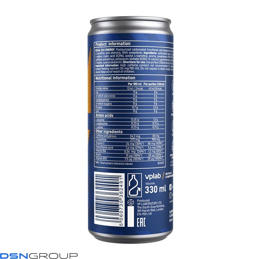 BCAA Energy 2:1:1 - 330ml Cola