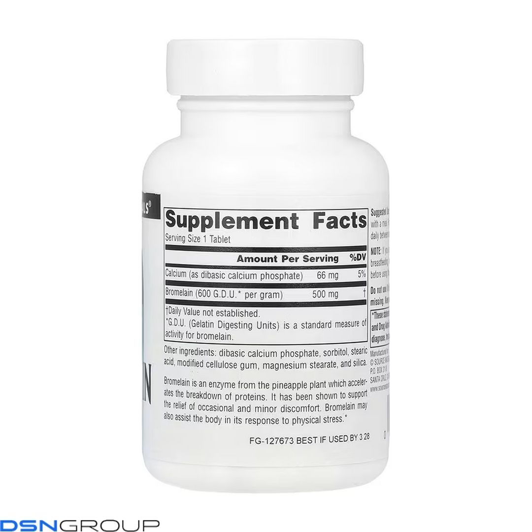 Bromelain 600 GDU - 60 tabs 2023-10-6481 фото Bromelain 600 GDU - 60 tabs