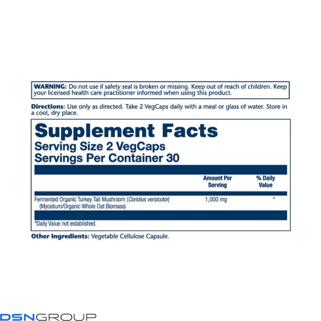 Org Grown Fermented Turkey Tall 500mg - 60 vcaps
