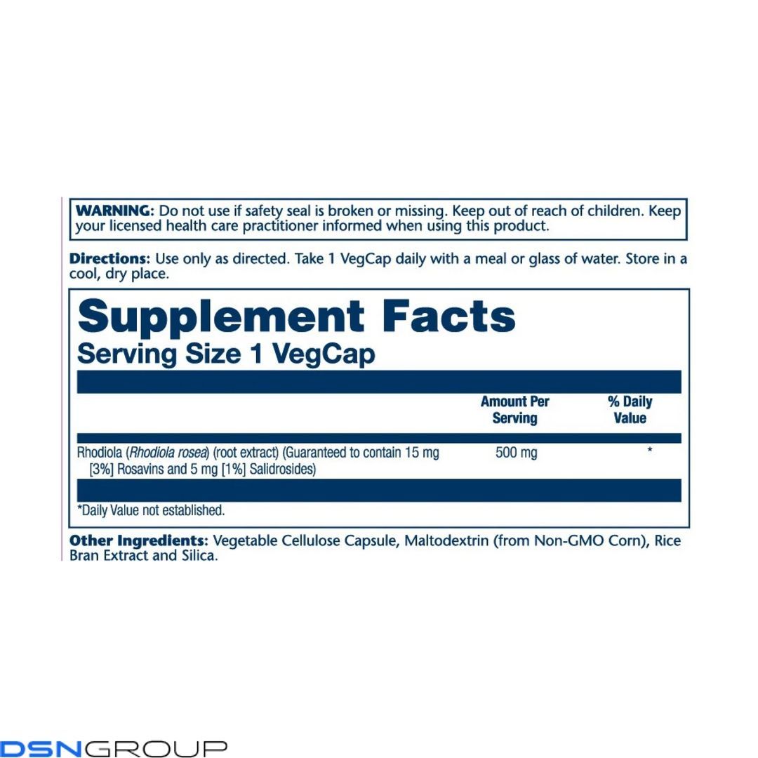 Super Rhodiola Root Extract 500mg - 60 vcaps