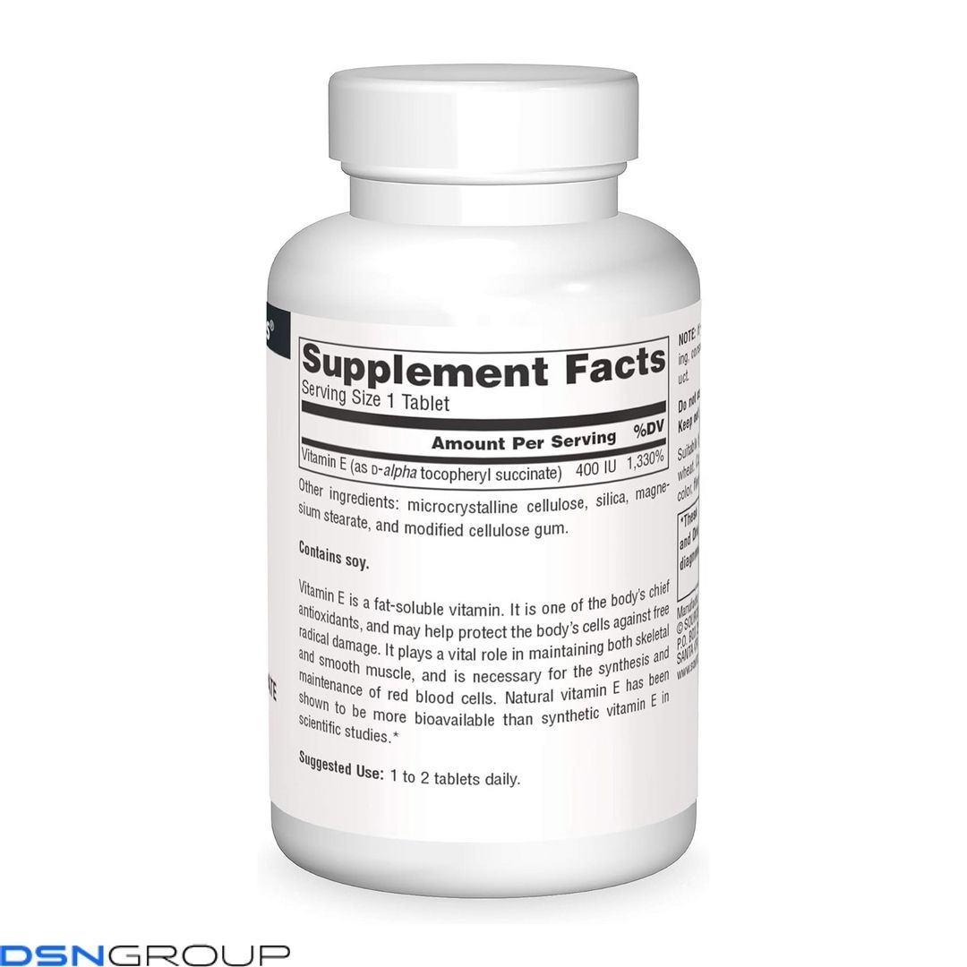 Vitamin E 400 IU D-Alpha Tocopherol - 50 tabs (Повреждена этикетка)
