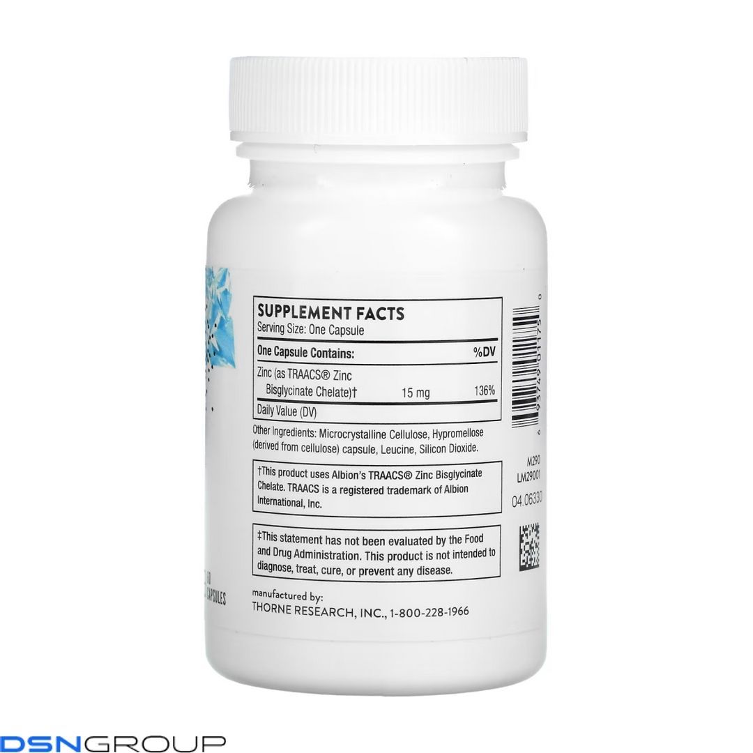 Zinc Bisglycinate 15mg - 60 caps 2023-10-3642 фото Zinc Bisglycinate 15mg - 60 caps