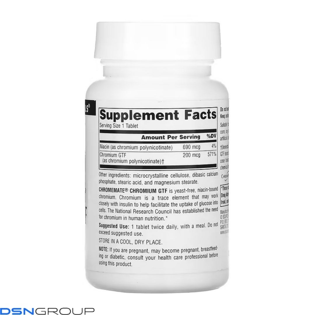 ChromeMate&reg; Chromium GTF 200 mcg, Yeast Free - 240 tabs (Пошкоджена банка)