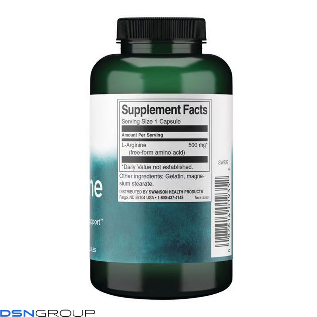 L-Arginine 500mg - 200 caps