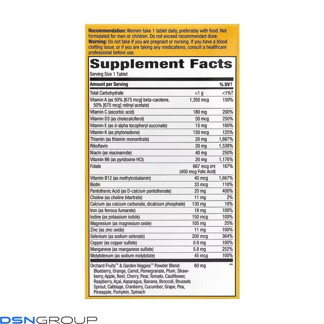 Once Daily Women Ultra Multivitamin- 60 tabs (До 07.26)