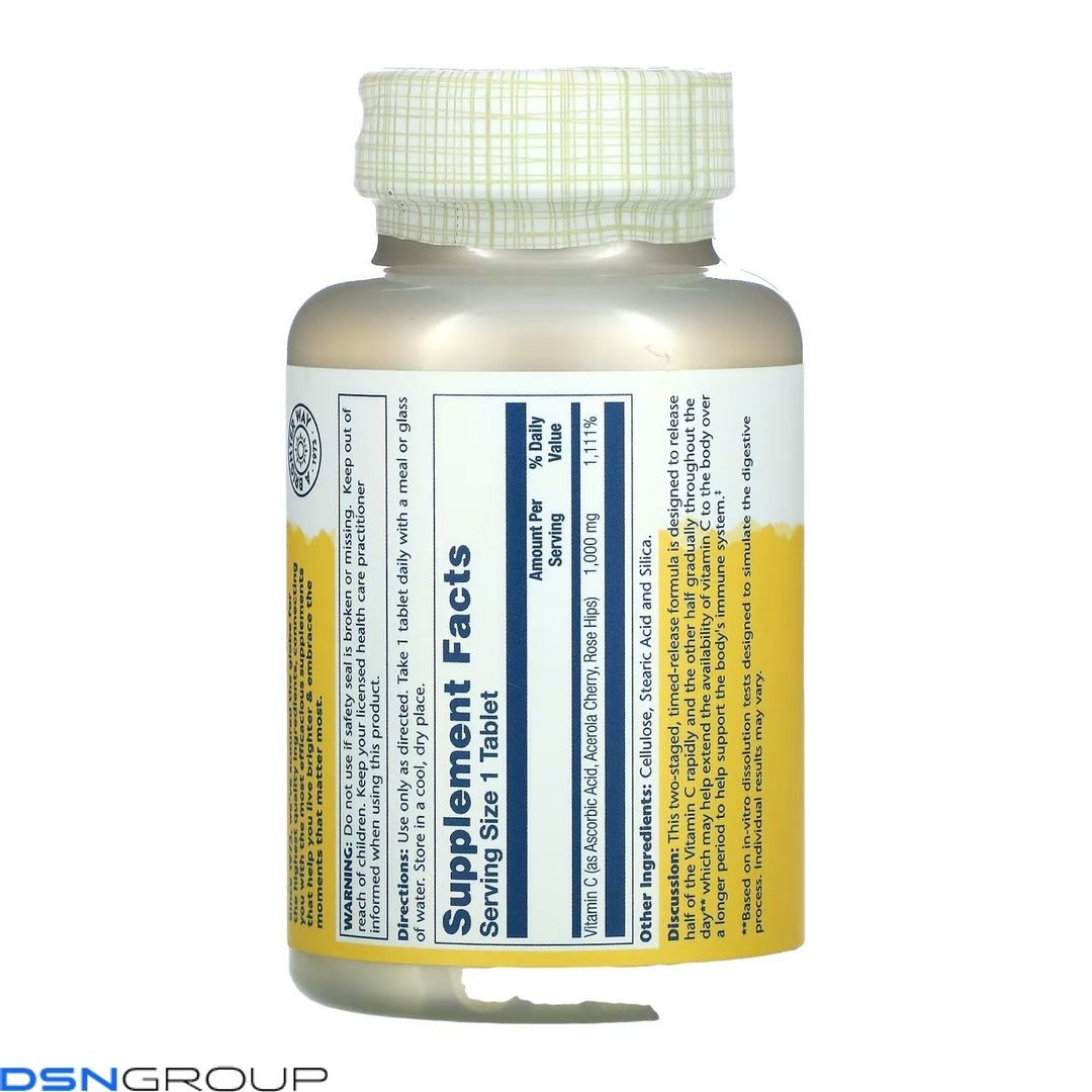 Vitamin C with Rose Hips & Ace 1000mg - 100 tabs 2023-10-3426 фото Vitamin C with Rose Hips & Ace 1000mg - 100 tabs