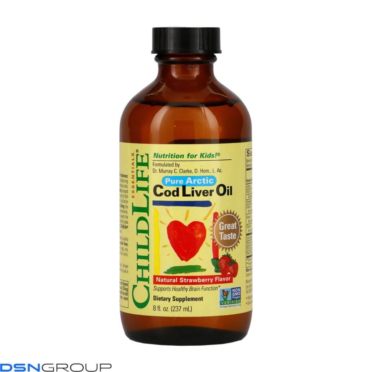 Cod Liver Oil Liquid - 237ml Natural Strawberry купити оптом по ...