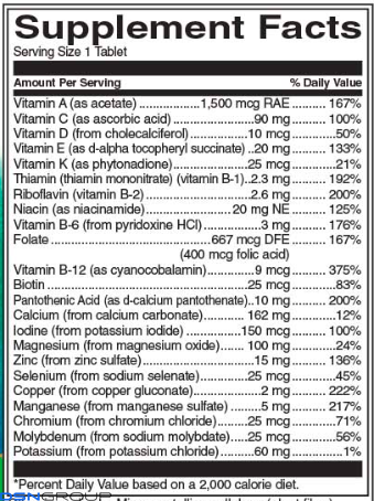 Multi whithout Iron - Geromulti 100 tabs