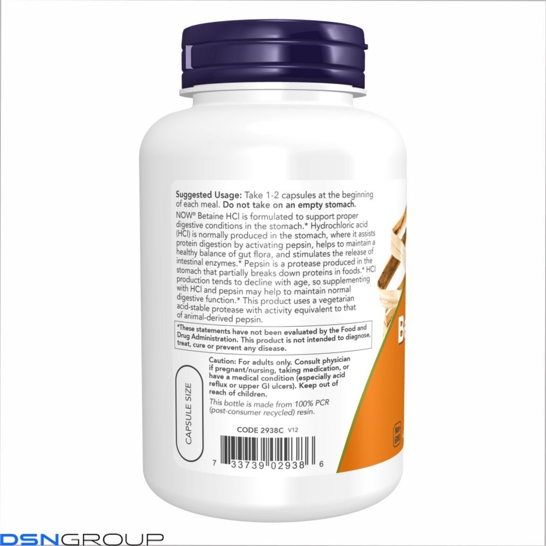 (12.02 Очікування) Betaine HCI 648mg - 120vcaps