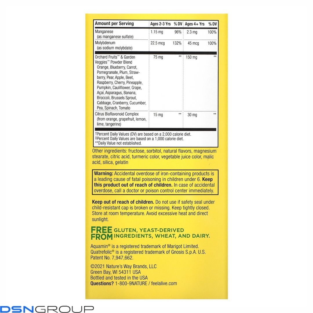 (20.02 Ожидание) Kids Chewable Multivitamin - 120 tabs Orange and Berry