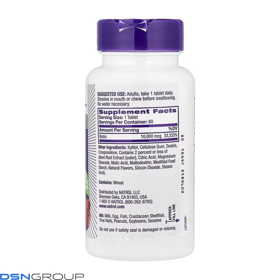 Biotin 10,000mcg - 60 tabs