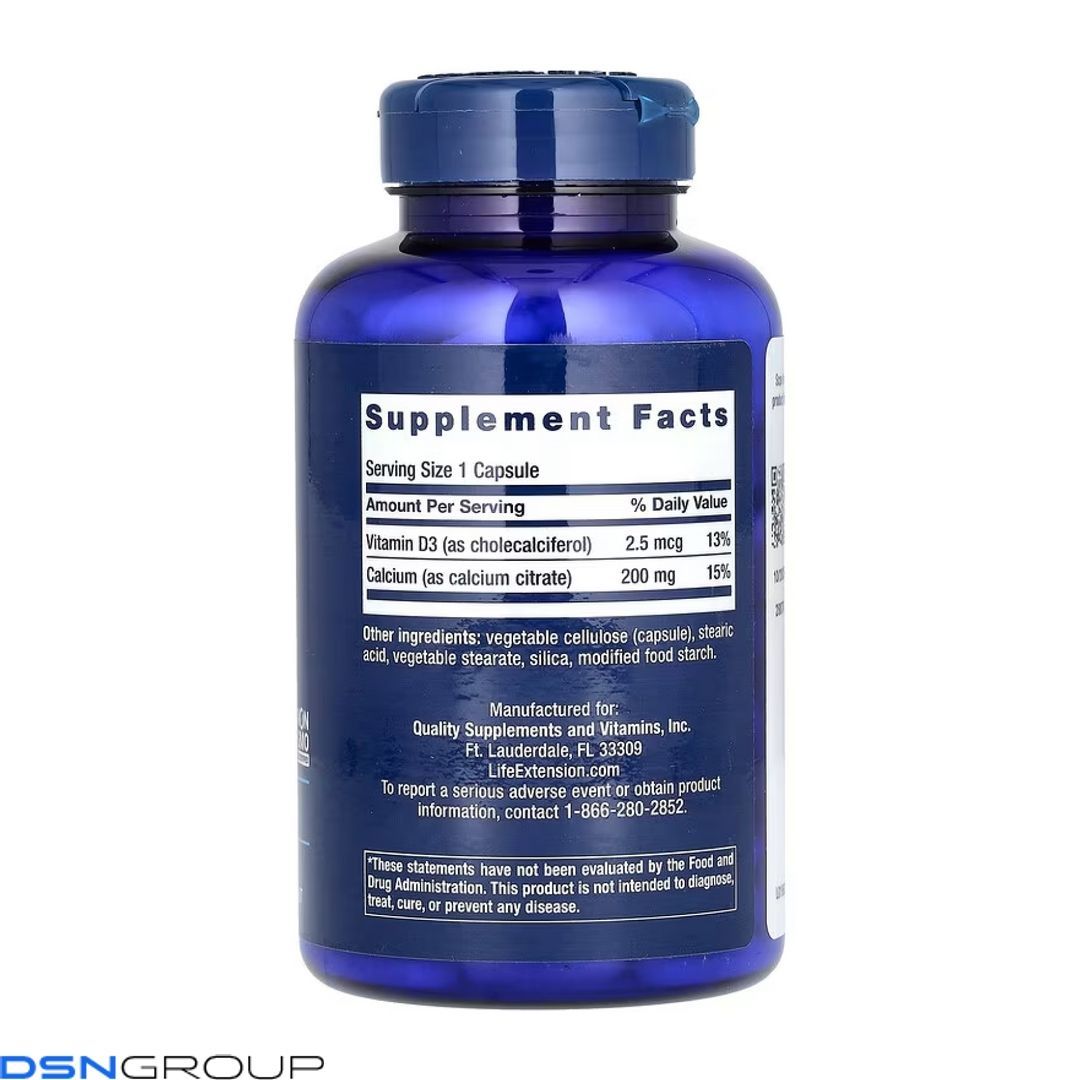 Calcium Citrate with Vitamin D - 200 caps