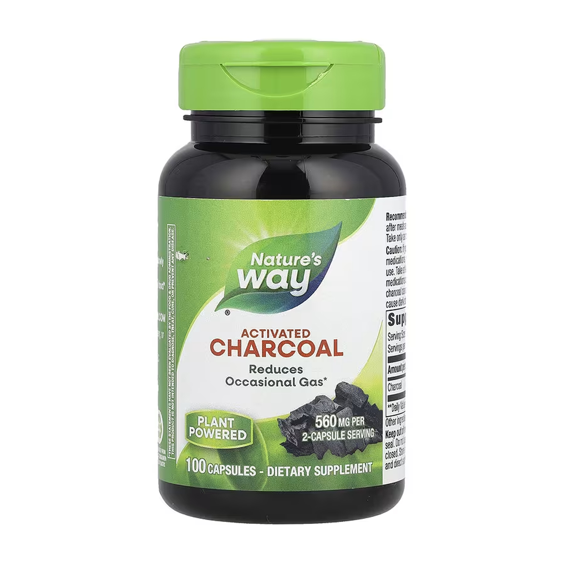 Активоване вугілля Nature's Way, 100 капсул