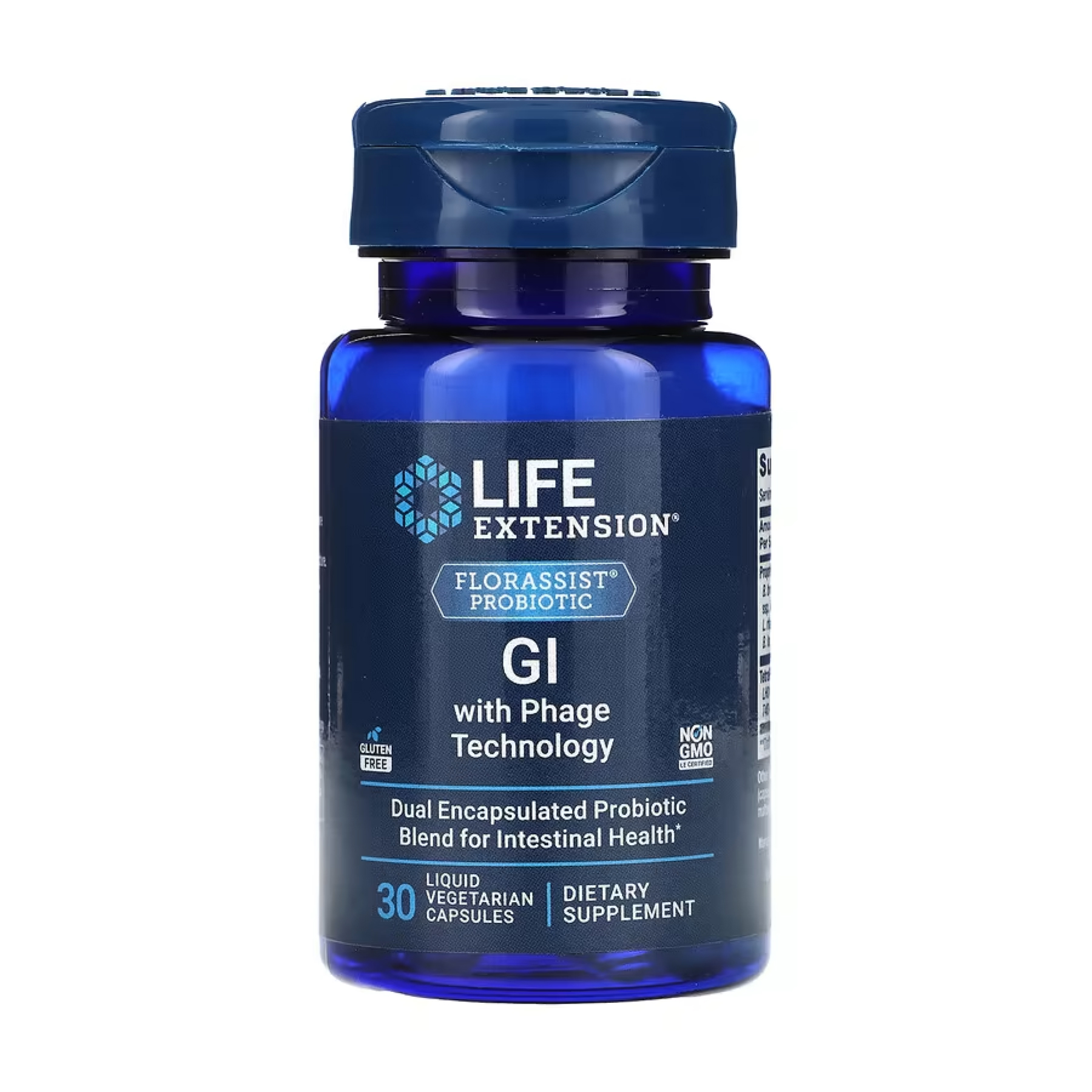 Пробіотик для кишечника Life Extension FLORASSIST GI з фаговою технологією, 30 капсул