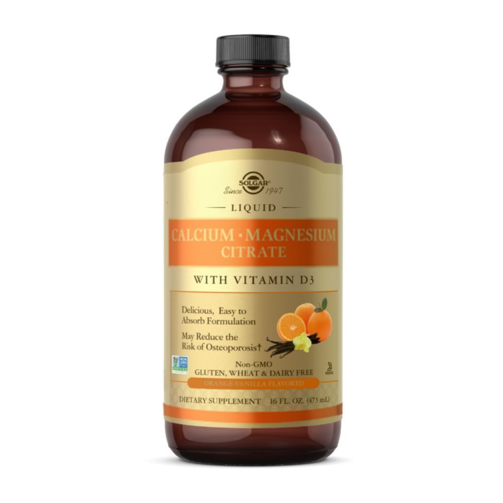 Liquid Calcium Magnesium Citrate with Vitamin D3 - 473ml Natural Orange-Vanilla (Без этикетки)