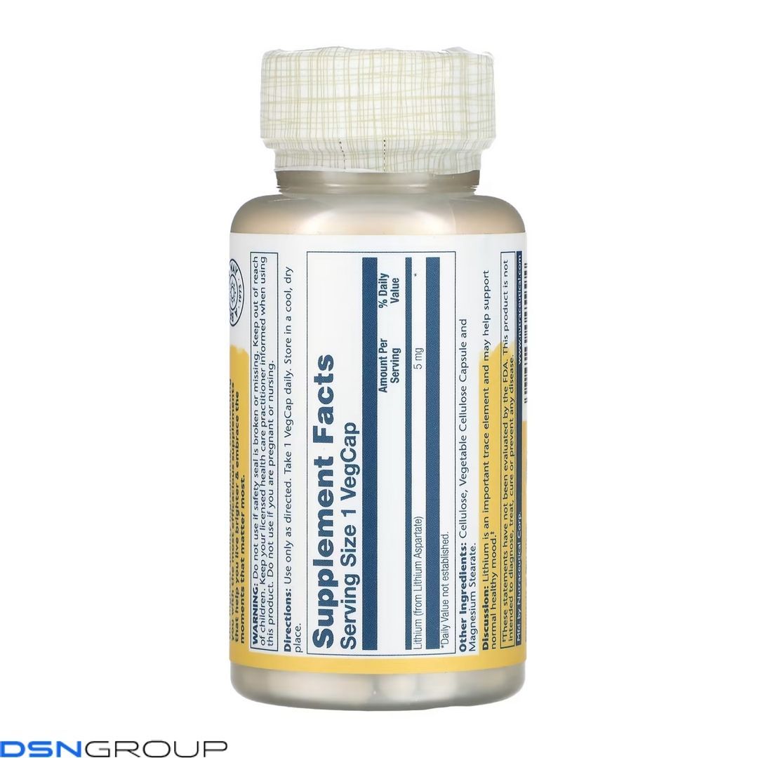 Lithium Aspartate 5mg - 100 vcaps