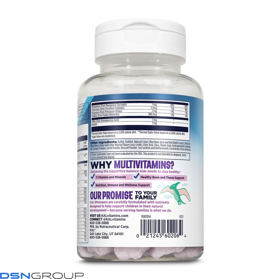MultiSaurus - 60 chewable Mixed Berry