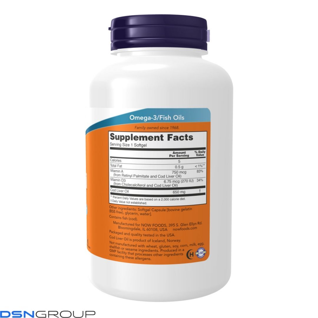 Cod Liver Oil 650mg - 250 sgels