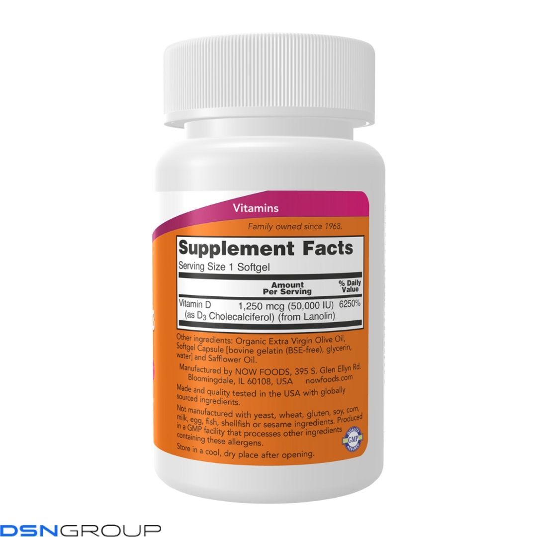 VIT D-3 50,000 IU - 12 sgels