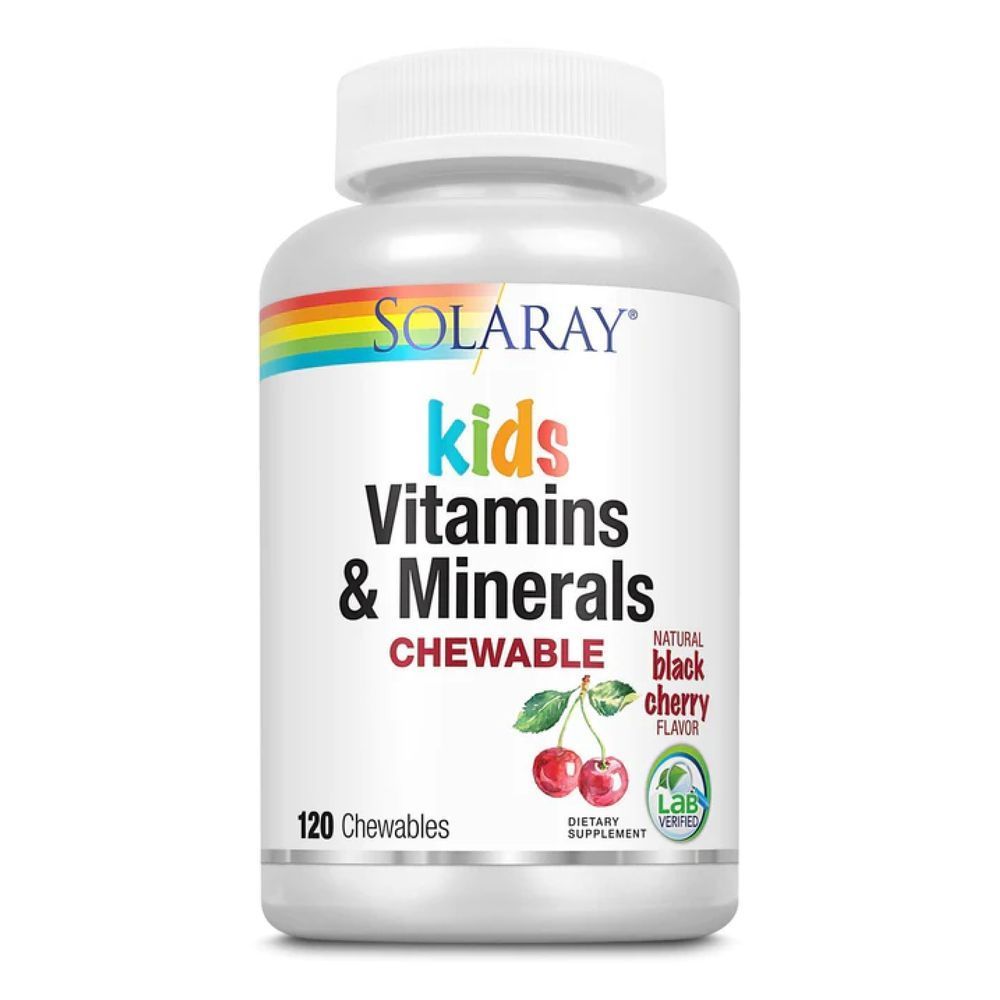 Kids Vitamins & Minerals - 120 chewables Black Cherry (Повреждена банка)