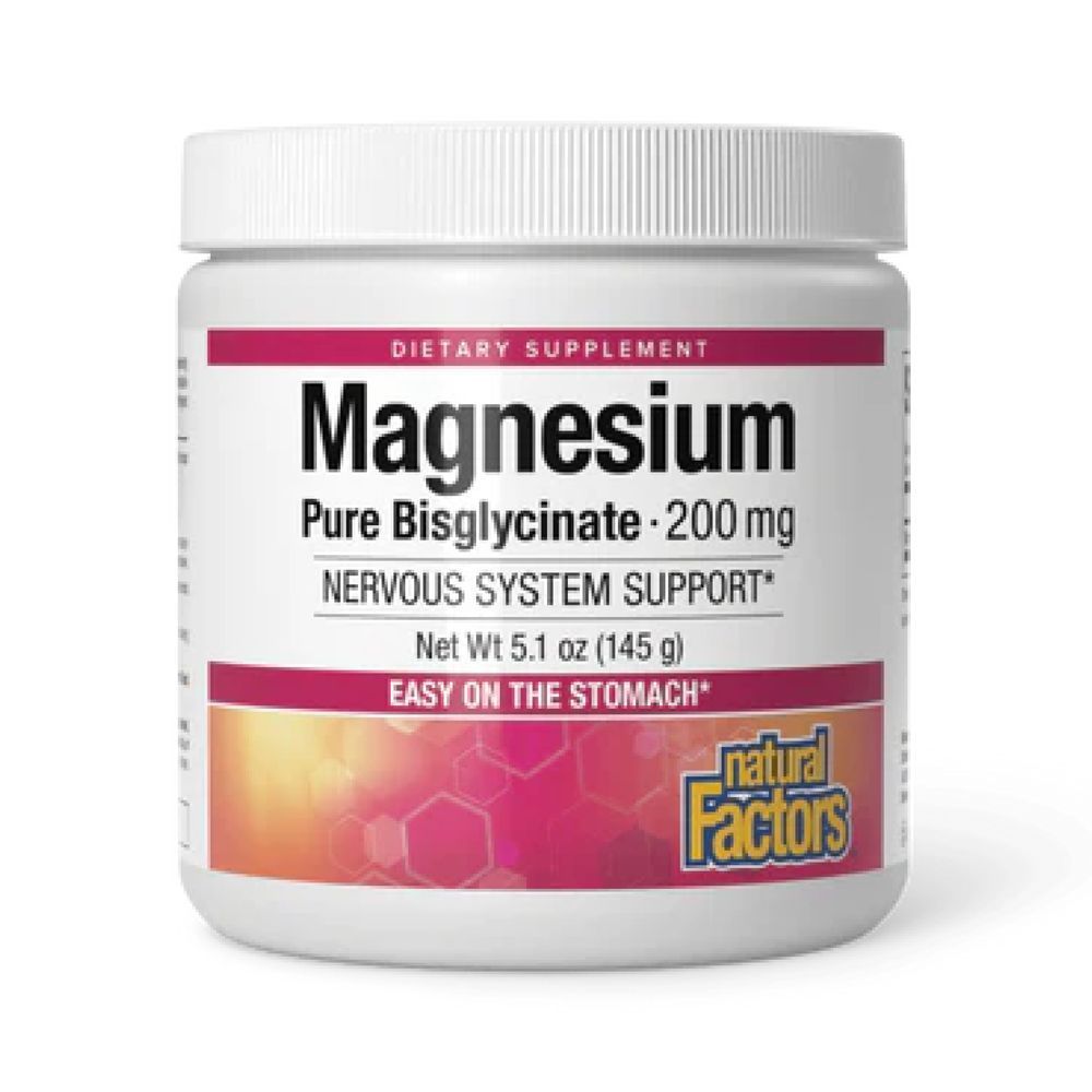 Magnesium Bisglycinate 200mg - 145g Pure (Пошкоджена банка)