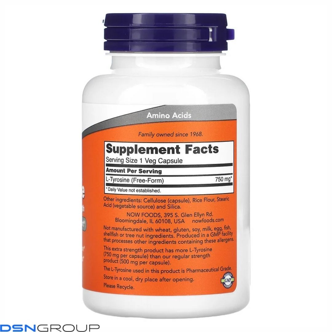 L-Tyrosine 750mg - 90 vcaps (Пошкоджена етикетка)