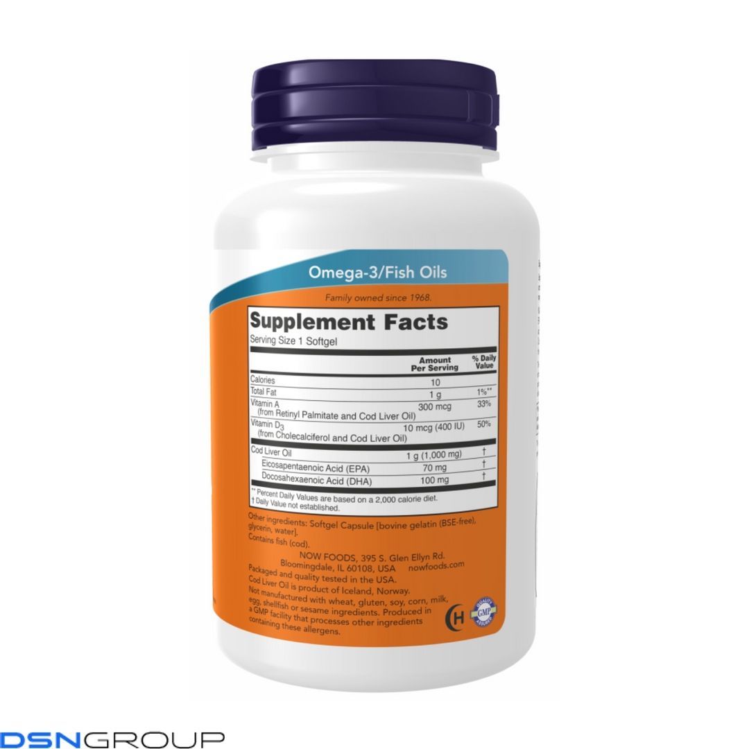 Cod Liver Oil 1000mg - 180 sgels