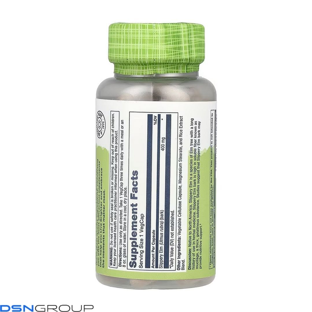 Slippery Elm Bark 400mg - 100 vcaps