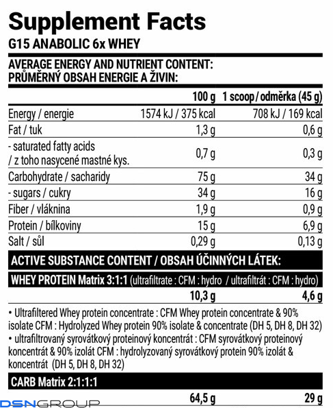 G15 Anabolic Gainer - 3000g Choco-Coconut